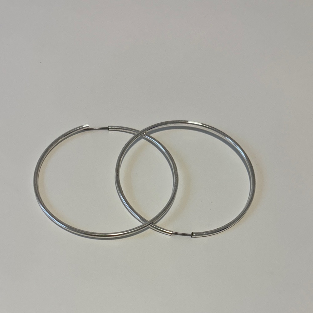 Elegant Silver Hoop Earrings